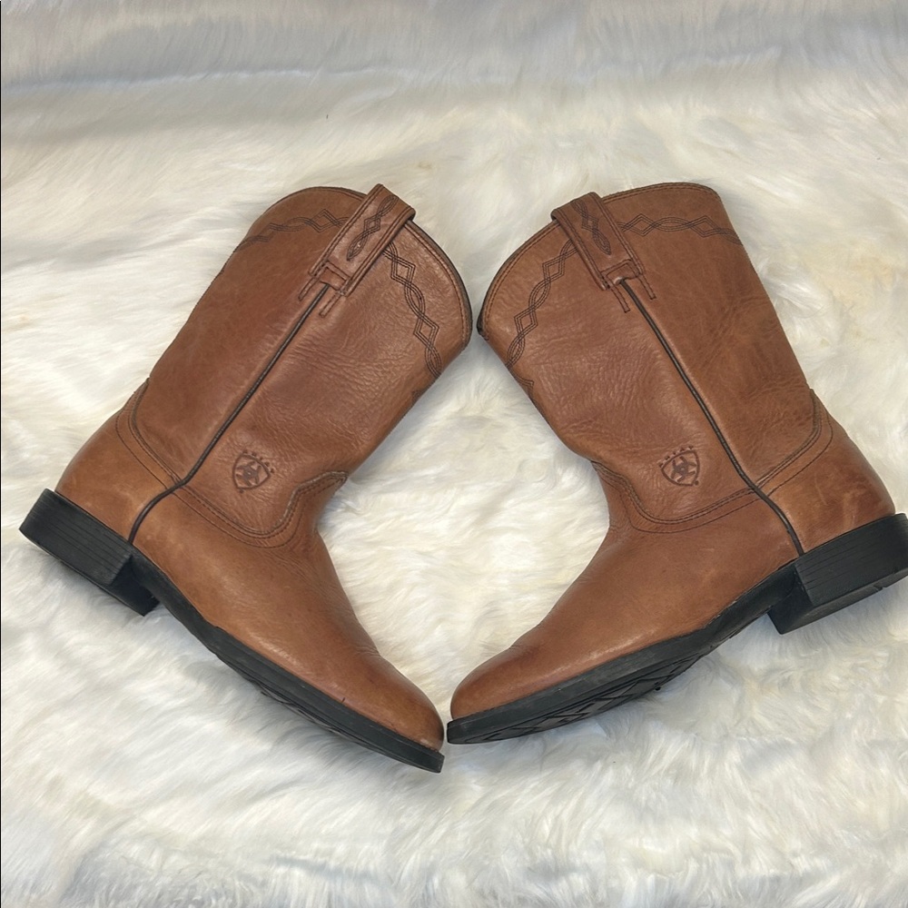Ariat Women’s Cognac Heritage Roper Cowboy Boots Size 6.5 - Picture 6 of 10